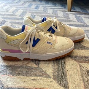 New balance sea salt/marine blue sneaker